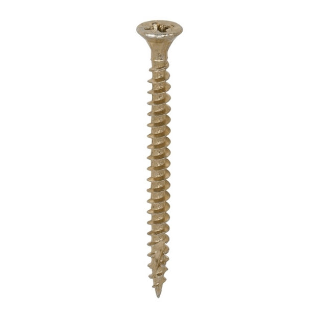 Picture of TIMCO C2 STRONG-FIX MULTI PURPOSE COUNTERSUNK SCREW PZ2 YELLOW 4.0 X 50MM (200 PACK)