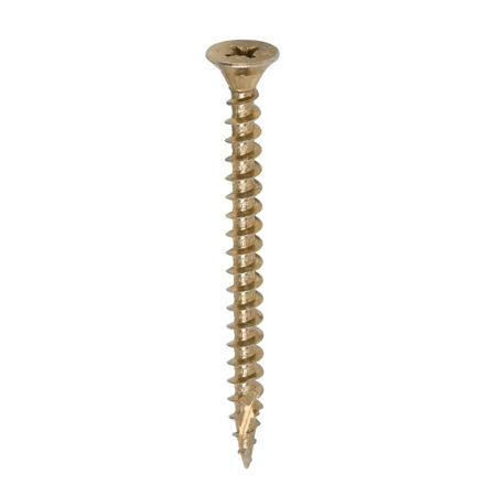 Picture of TIMCO C2 STRONG-FIX MULTI PURPOSE COUNTERSUNK SCREW PZ2 YELLOW 5.0 X 60MM (200 PACK)