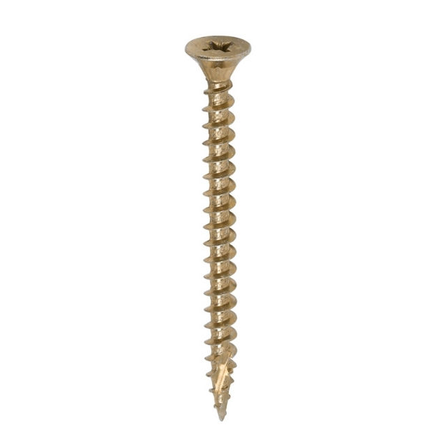 Picture of TIMCO C2 STRONG-FIX MULTI PURPOSE COUNTERSUNK SCREW PZ2 YELLOW 5.0 X 60MM (200 PACK)