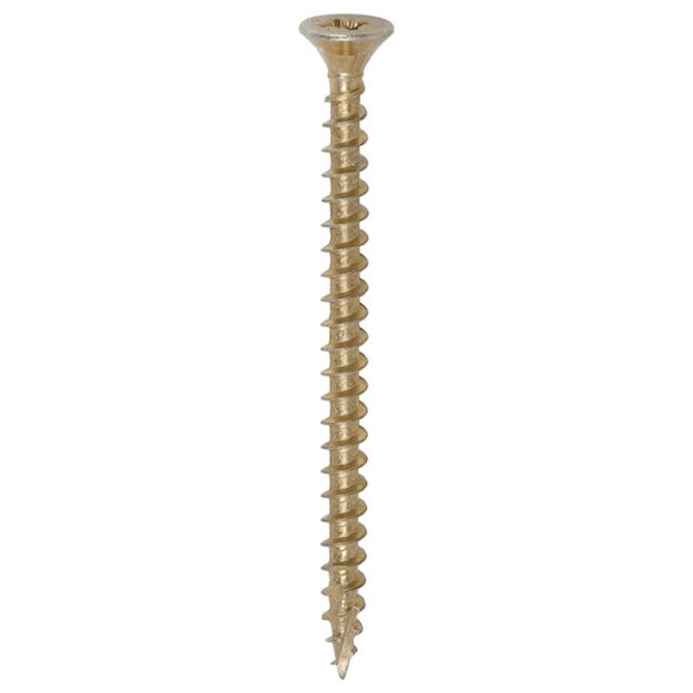 Picture of TIMCO C2 STRONG-FIX MULTI PURPOSE COUNTERSUNK SCREW PZ2 YELLOW 5.0 X 70MM (200 PACK)