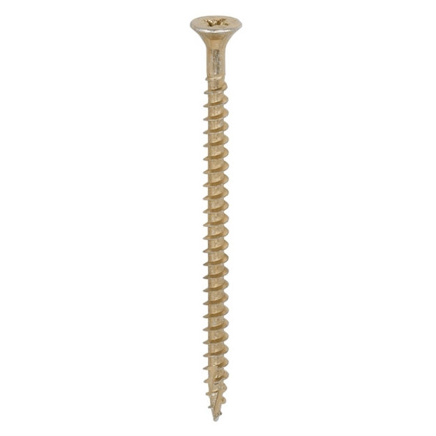 Picture of TIMCO C2 STRONG-FIX MULTI PURPOSE COUNTERSUNK SCREW PZ2 YELLOW 5.0 X 80MM (200 PACK)