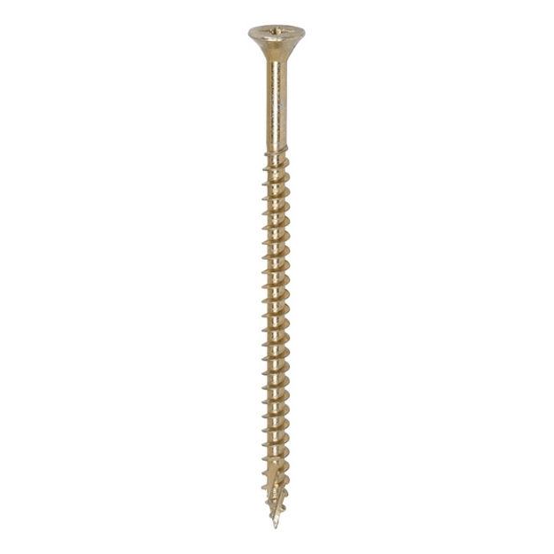 Picture of TIMCO C2 STRONG-FIX MULTI PURPOSE COUNTERSUNK SCREW PZ2 YELLOW 5.0 X 90MM (100 PACK)