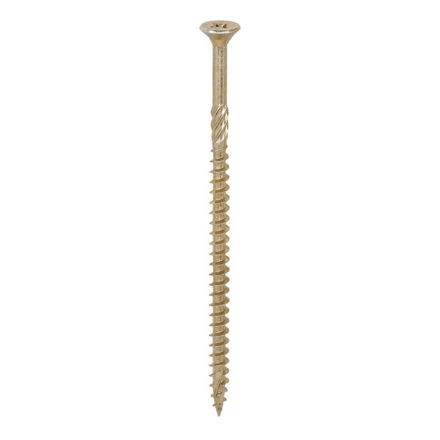 Picture of TIMCO C2 STRONG-FIX MULTI PURPOSE COUNTERSUNK SCREW PZ2 YELLOW 5.0 X 100MM (100 PACK)