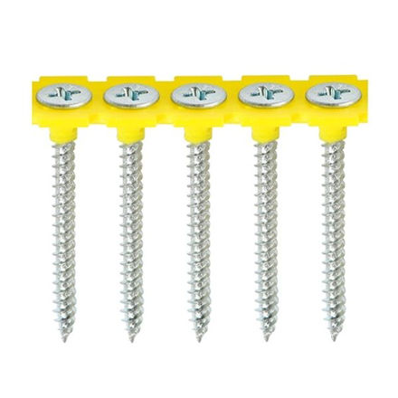 Picture of TIMCO COLLATED DRYWALL FINE THREAD BUGLE HEAD ZINC SCREWS 3.5 X 35 (1000 PACK)