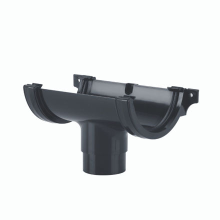 Picture of BR45 112MM GUTTER RUNNING OUTLET ANTHRACITE GREY