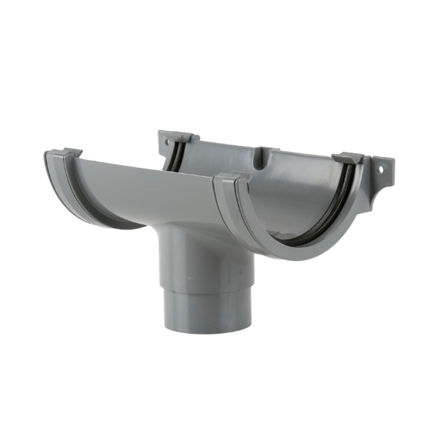 Picture of BR45 112MM GUTTER RUNNING OUTLET GREY