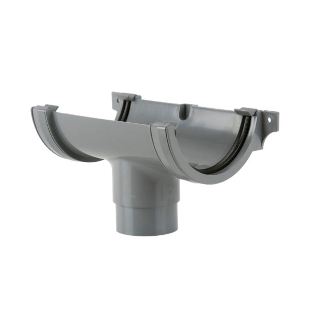Picture of BR45 112MM GUTTER RUNNING OUTLET GREY