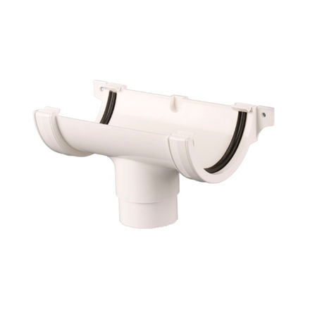 Picture of BR45 112MM GUTTER RUNNING OUTLET WHITE