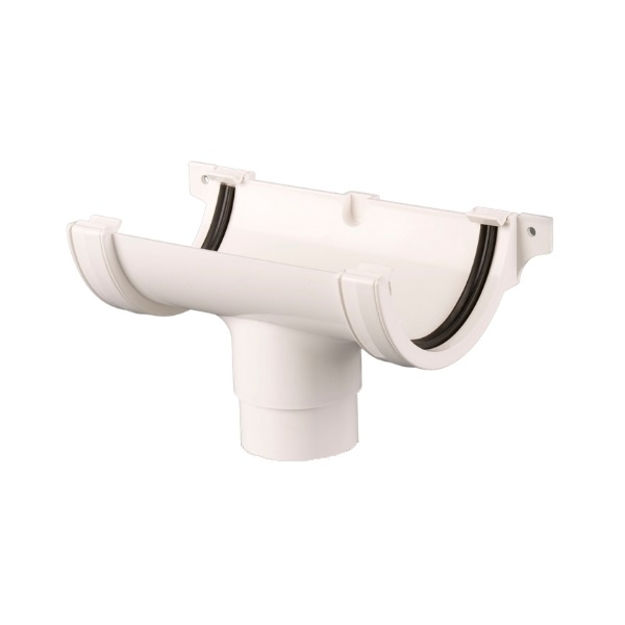 Picture of BR45 112MM GUTTER RUNNING OUTLET WHITE