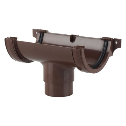 Picture of BR45 112MM GUTTER RUNNING OUTLET BROWN