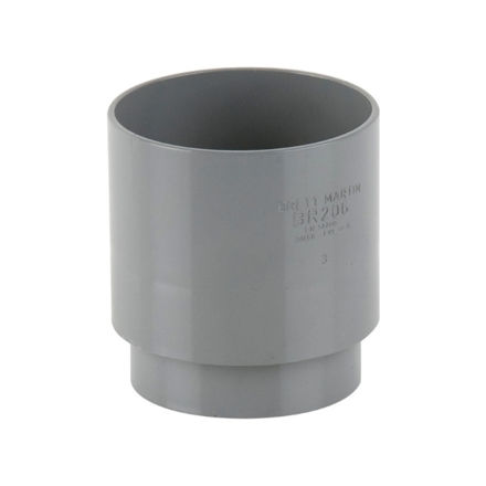 Picture of BR206 68MM ROUND DOWNPIPE CONNECTOR GREY