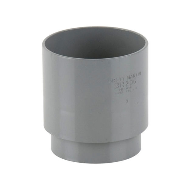 Picture of BR206 68MM ROUND DOWNPIPE CONNECTOR GREY