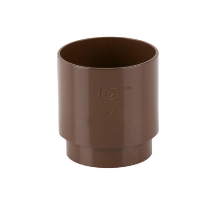 Picture of BR206 68MM ROUND DOWNPIPE CONNECTOR BROWN