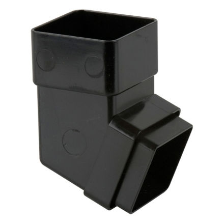 Picture of BR509 65MM SQUARE 112.5 DEG TOP & BOTTOM
OFFSET DOWNPIPE BEND BLACK
