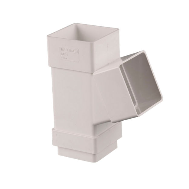 Picture of BR518 65MM SQUARE D/PIPE 112.5 DEG BRANCH
ARCTIC WHITE
