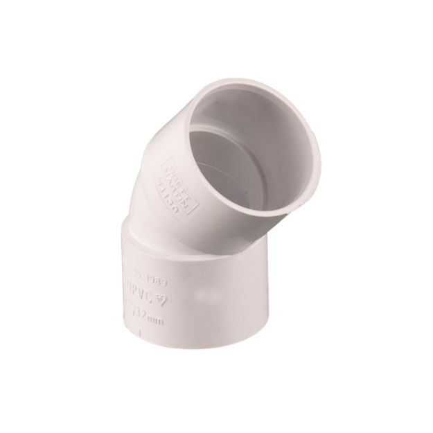 Picture of W2130 40MM SW 135 DEG OBTUSE BEND WHITE