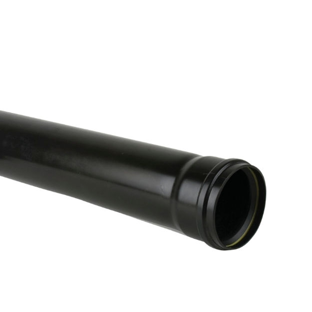 Picture of BS414 SINGLE SOCKET SOIL PIPE 3M BLACK
110MM PUSH FIT
