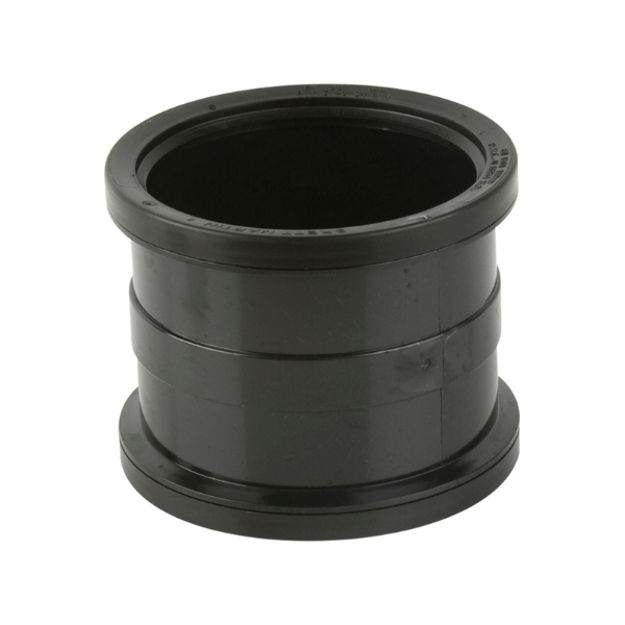 Picture of BS406 DOUBLE SOCKET PIPE CONNECTOR BLACK
110MM PUSH FIT
