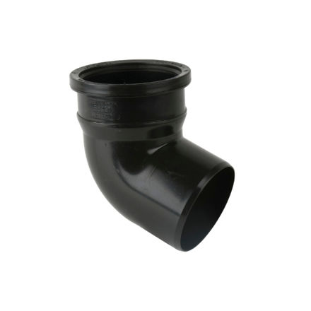 Picture of BS421 112.5 DEG SINGLE SOCKET BEND BLACK
110MM PUSH FIT
