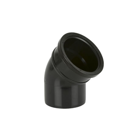 Picture of BS422 135 DEG SINGLE SOCKET BEND BLACK
110MM PUSH FIT
