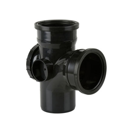 Picture of BS447 92.5 DEG D/SOCKET ACCESS BRANCH BLAC
110MM PUSH FIT
