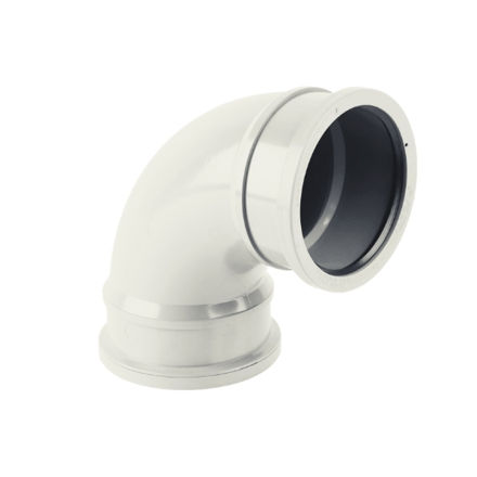Picture of BS480 92.5 DEG DOUBLE SOCKET BEND WHITE 110MM PUSH FIT