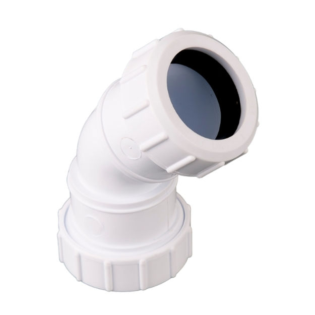 Picture of W401 32MM COMP 135 DEG OBTUSE BEND WHITE