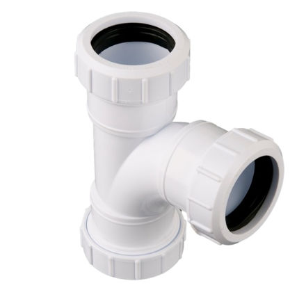 Picture of W413 40MM COMP 92.5 DEG SWEPT TEE WHITE