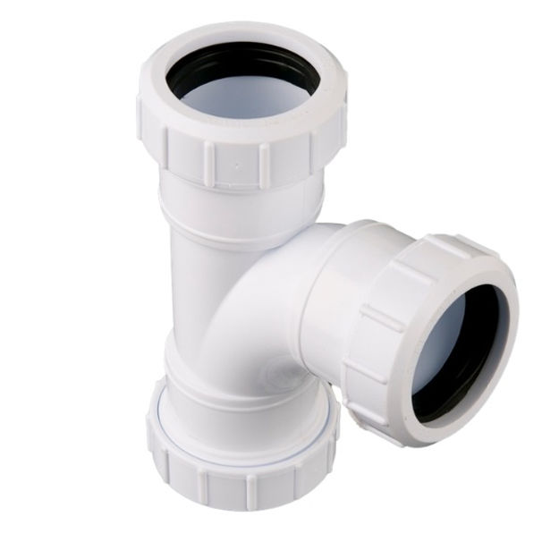 Picture of W413 40MM COMP 92.5 DEG SWEPT TEE WHITE