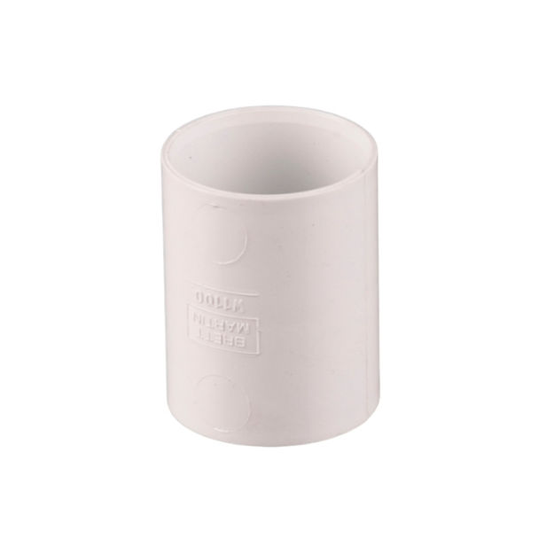 Picture of W3100 50MM SOLVENT WELD CONNECTOR WHITE