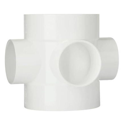 Picture of BS425 DOUBLE S/WELD SHORT BOSS PIPE WHITE 110MM PUSH FIT