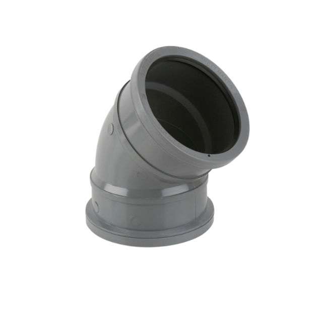 Picture of BS482 135 DEG DOUBLE SOCKET BEND GREY
110MM PUSH FIT

