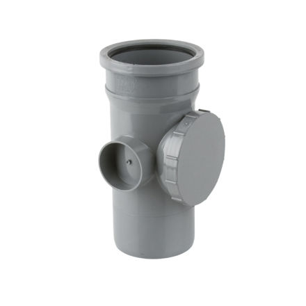 Picture of BS410 SINGLE SOCKET ACCESS PIPE GREY
110MM PUSH FIT

