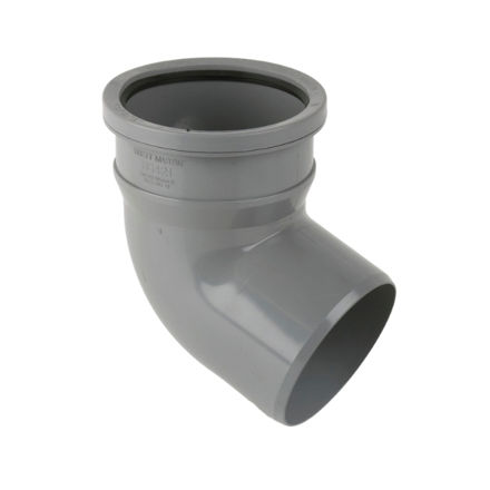Picture of BS421 112.5 DEG SINGLE SOCKET BEND GREY
110MM PUSH FIT
