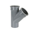 Picture of BS419 135 DEG D/S BRANCH W/O BOSSES GREY
110MM PUSH FIT
