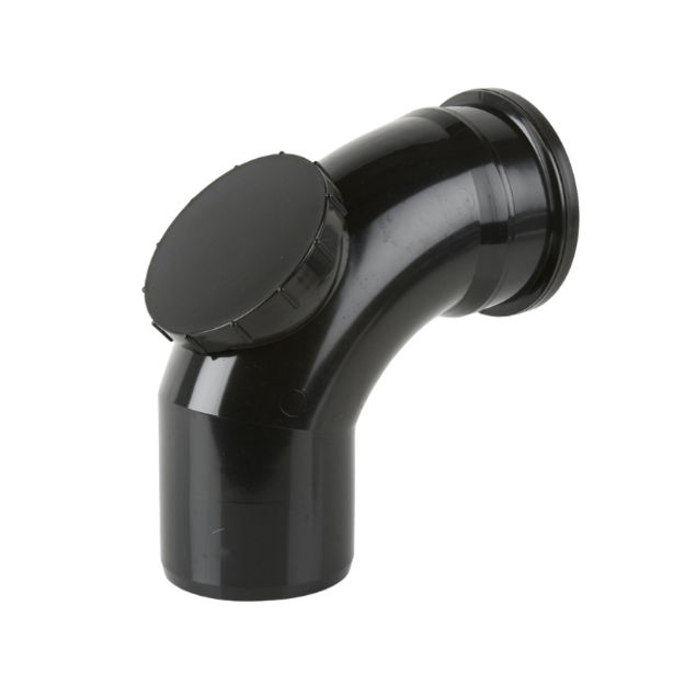 Picture of BS436 92.5 DEG S/SOCKET ACCESS BEND BLACK
110MM PUSH FIT
