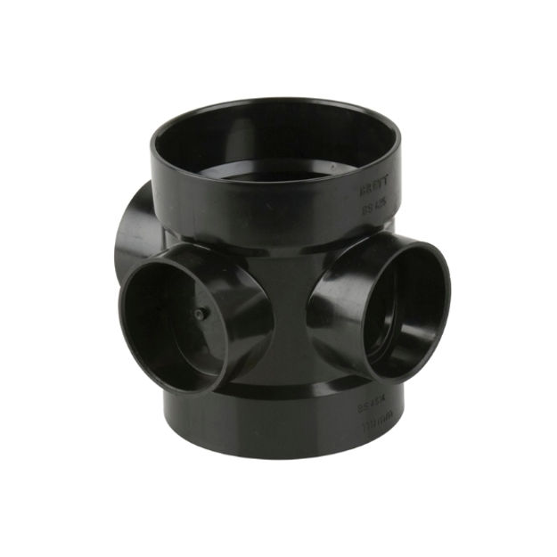Picture of BS425 DOUBLE S/WELD SHORT BOSS PIPE BLACK
110MM PUSH FIT
