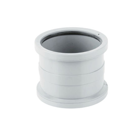 Picture of BS406 DOUBLE SOCKET PIPE CONNECTOR WHITE
110MM PUSH FIT
