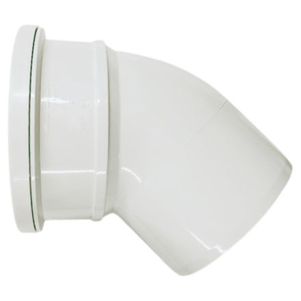 Picture of BS422 135 DEG SINGLE SOCKET BEND WHITE 110MM PUSH FIT