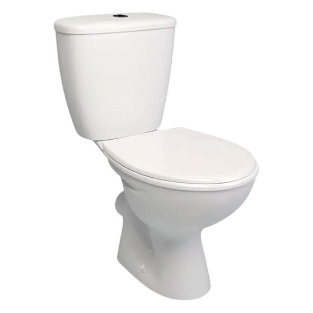 Picture of SPADE COMPLETE TOILET PACK WHITE INC PAN AND CISTERN AND SOFT CLOSE SEAT