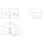 Picture of VISTA 650MM BASIN UNIT INC BASIN - WHITE GLOSS