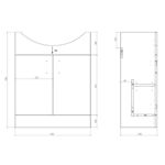 Picture of VISTA 650MM BASIN UNIT INC BASIN - WHITE GLOSS