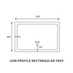 Picture of REFLEXION 40MM 1200X800MM RECTANGULAR SHOWER TRAY INC WASTE