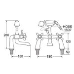 Picture of TUD03 TUDOR BATH SHOWER MIXER COMP CHROME