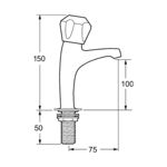 Picture of DCM103 DEVA SINK TAPS C/W CRM METAL HEADS