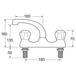 Picture of DCM105 DEVA DECK SINK MIXER C/W CHROME
METAL HEADS
