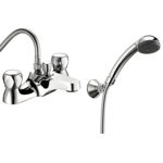 Picture of DCM106 DEVA BATH SHOWER MIXER C/W CHROME
METAL HEADS + KIT
