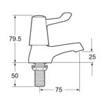 Picture of DLT101 DEVA LEVER ACTION BASIN TAPS CHROME