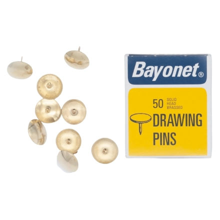 Picture of CHALLENGE BRASS DRAWING PINS