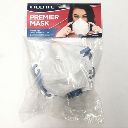 Picture of FILLTITE PREMIER FACE MASK FFP1 RD WITH VALVE PACK OF 2 